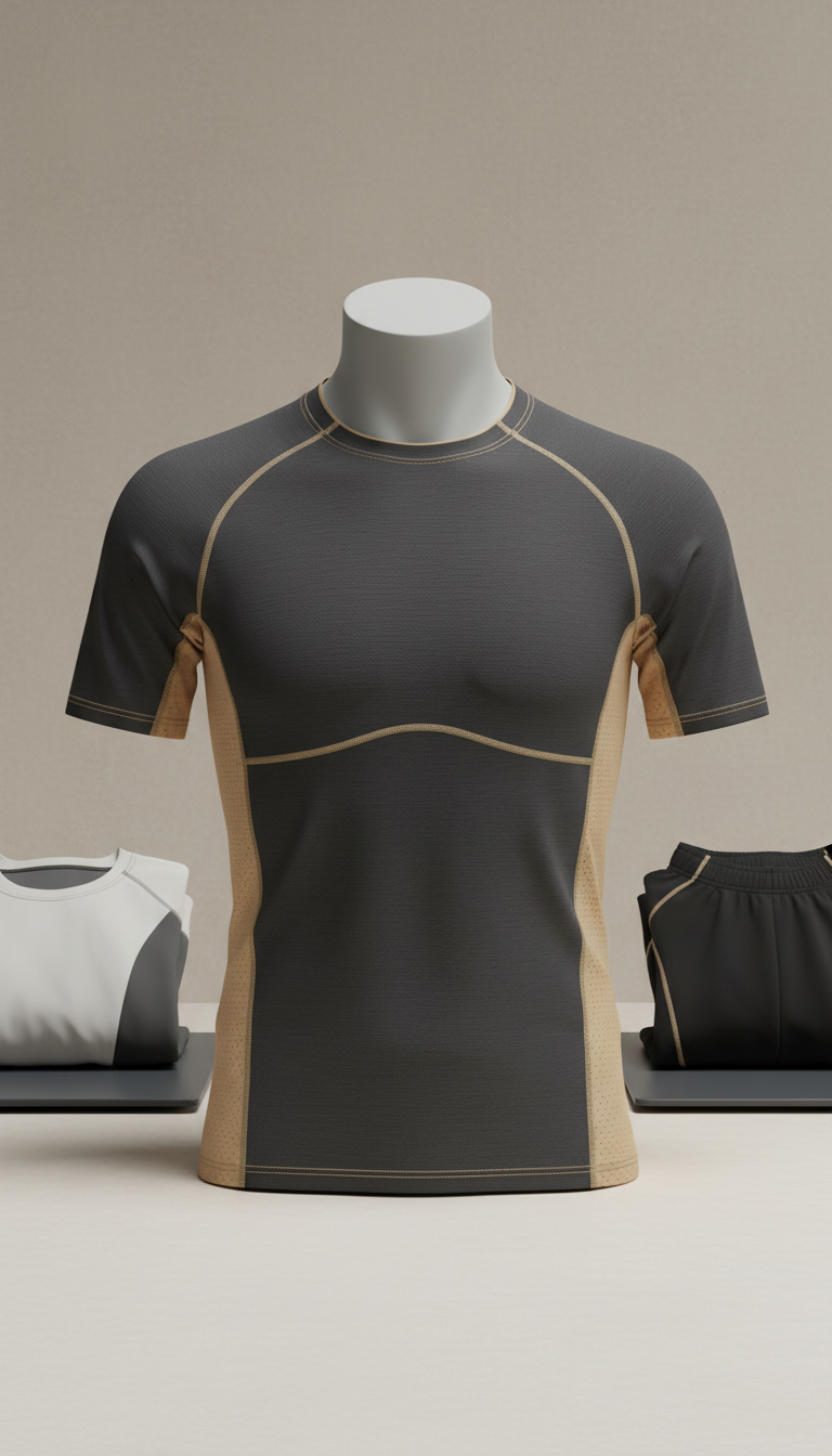 Structured Technical T-Shirt With Ventilated Panels
