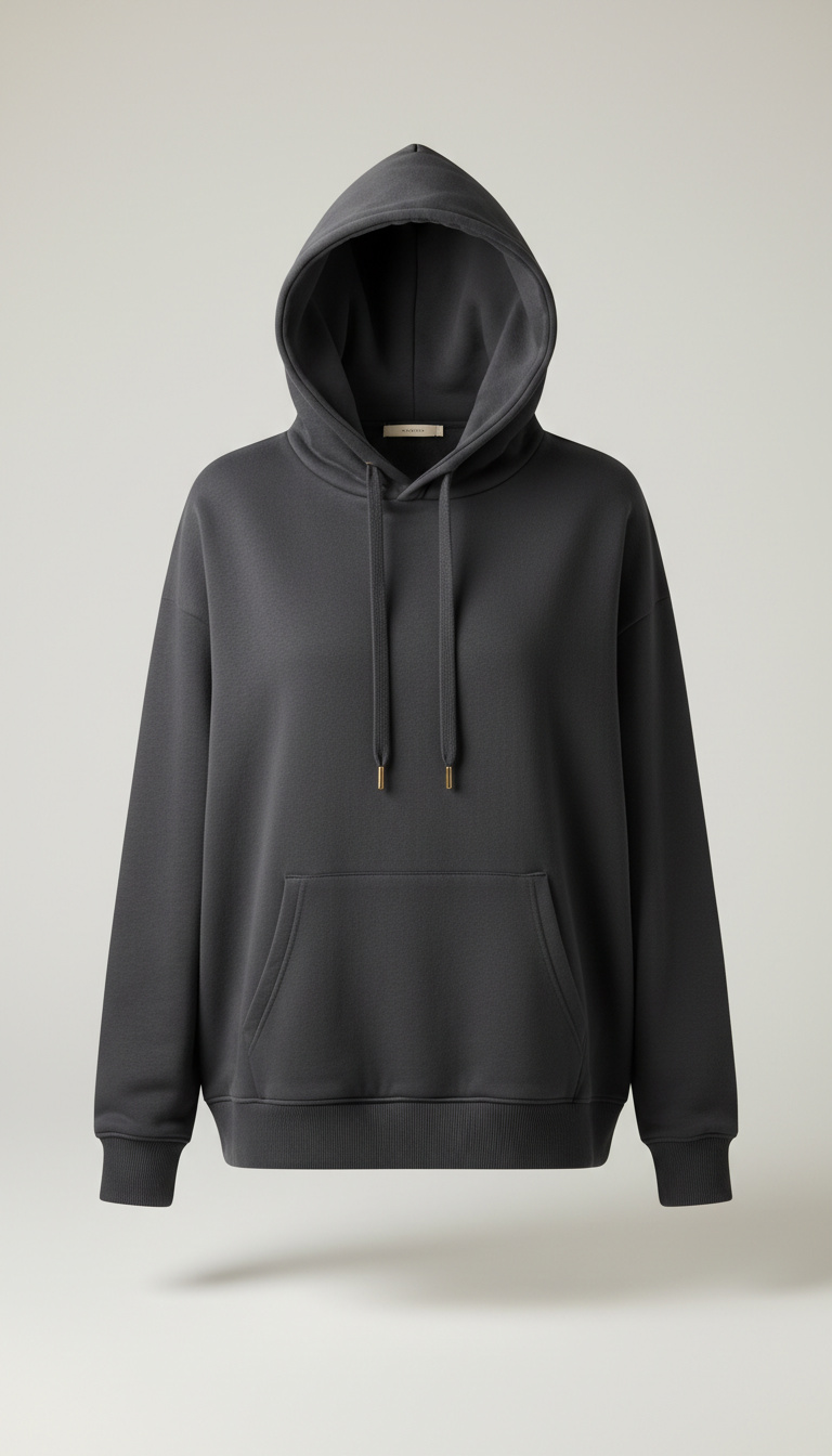 Minimalist Luxe Hoodie With Double-Layer Hood
